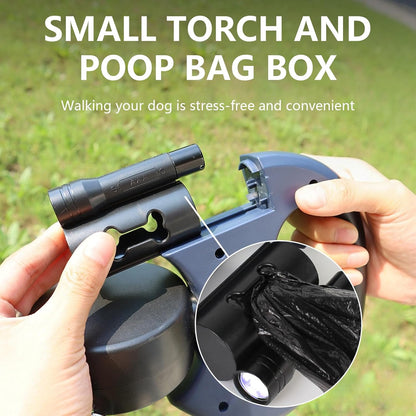 Flexi Dubbele Hondenriem – 3 m Rollijn met LED-licht