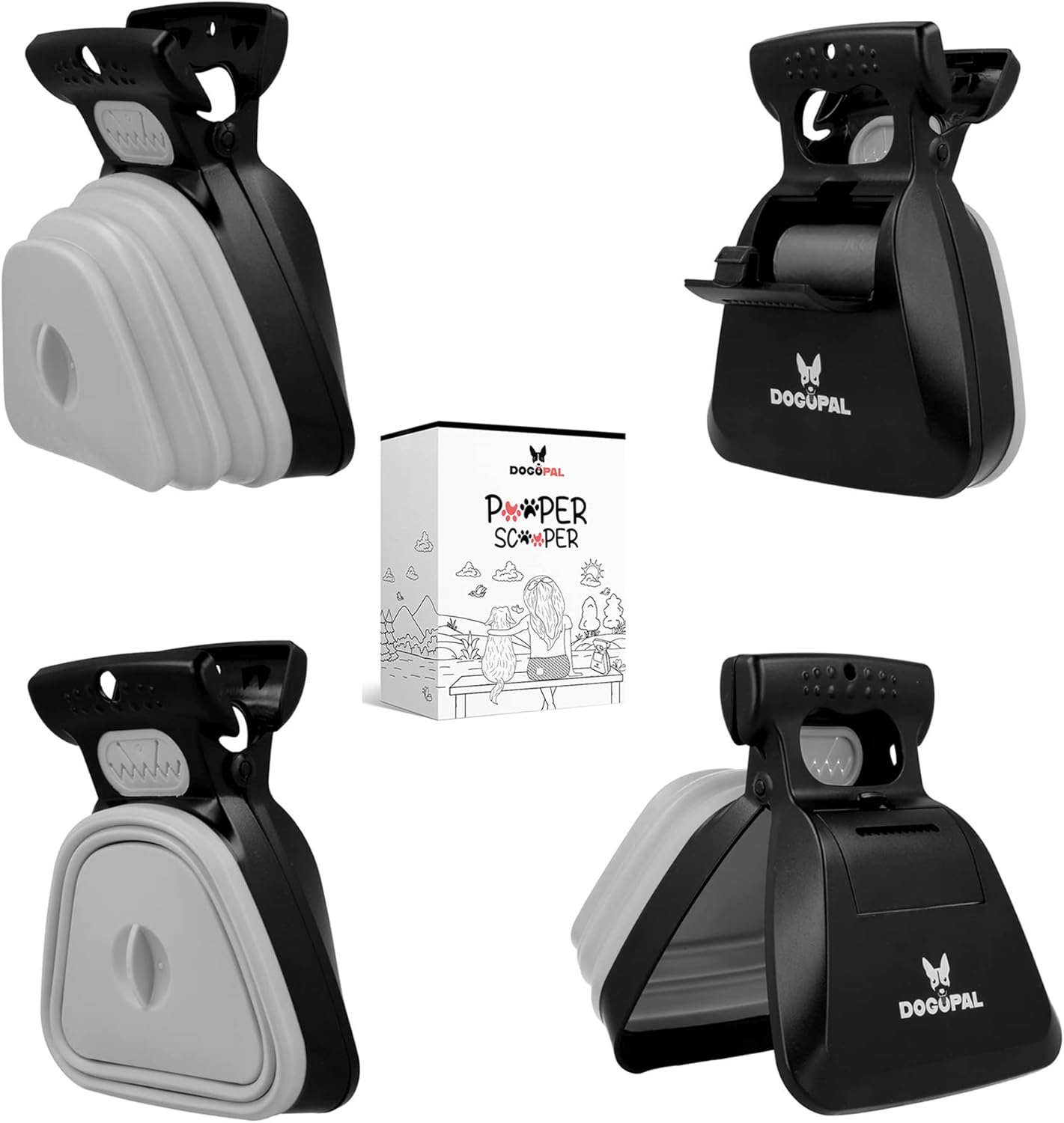 DOGOPAL Draagbare Poepschepper – Hands-free & Hygiënisch voor Middelgrote Honden