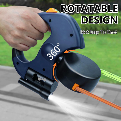 Flexi Dubbele Hondenriem – 3 m Rollijn met LED-licht